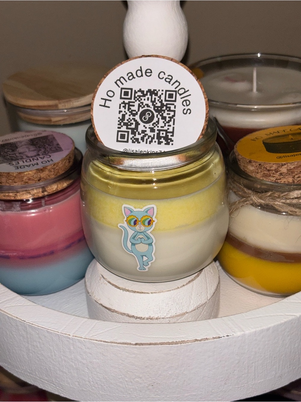 Hand-Poured Lemon Colada Layered Soy Candle -